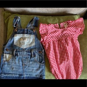 2 piece overall set for toddler